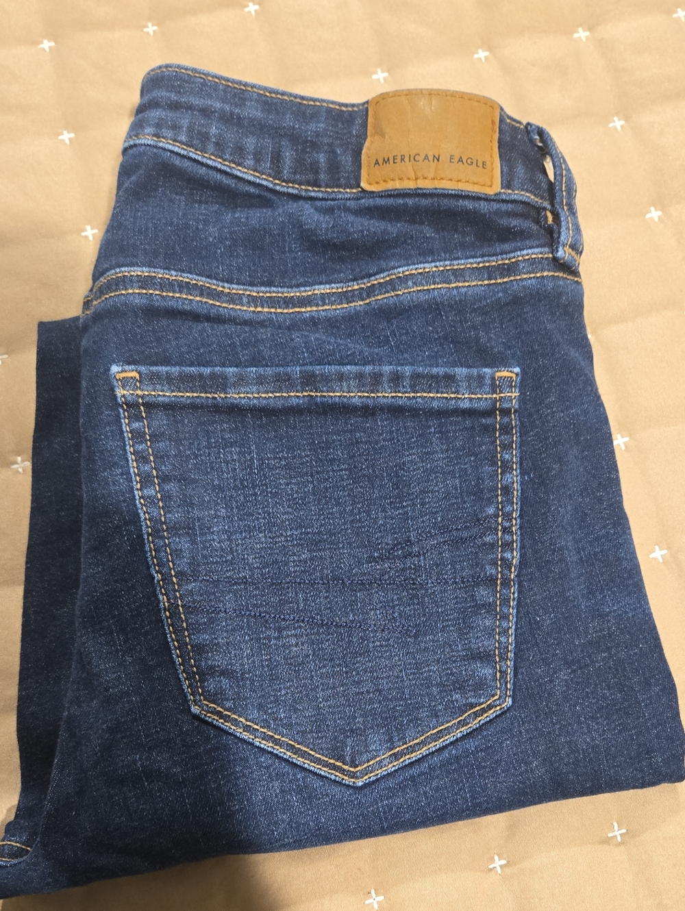 American Eagle Classic Women's Dark Blue Stretch Skinny Jeggings Size 8 Regular.